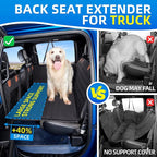 MAXFUT Truck Dog Seat Cover Back Seat,Back Seat Extender for Truck,Dog Hammock,Hard Bottom Car Seat Cover,Pet Seat Cover for F150/RAM1500/Silverado