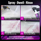 Iron Remover Car Detailing – Iron Decon Spray, Pulls Out Brake Dust, Rust & Fallout - Contaminant Removal for Car Paint & Wheels, pH Neutral Formula - 128 fl. oz.