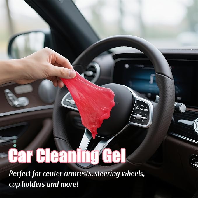 Car Cleaning Gel (Pink,Sakura) Cleaning Putty Universal Dust Cleaning Car Interior Cleaner Keyboard Dust Remover Car Slime Gifts for Men Women girl（1 pack）