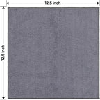 Grey Microfiber Cleaning Cloth 50 Pack, 12.5 x 12.5 inch Microfiber Towels for Cars, Ultra Absorbent Car Washing Cloth, Lint Free Streak Free Cleaning Rags for Car, Kitchen, and Window