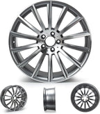 New 20x8.5" 20 Inch Rear Multispoke AMG Style Aluminum Alloy Wheel Rim Compatible with S500 S550 | OEM Design, Alloy Replacement Wheel, Super Duty Car Rims Replacement, OE Stock Specs