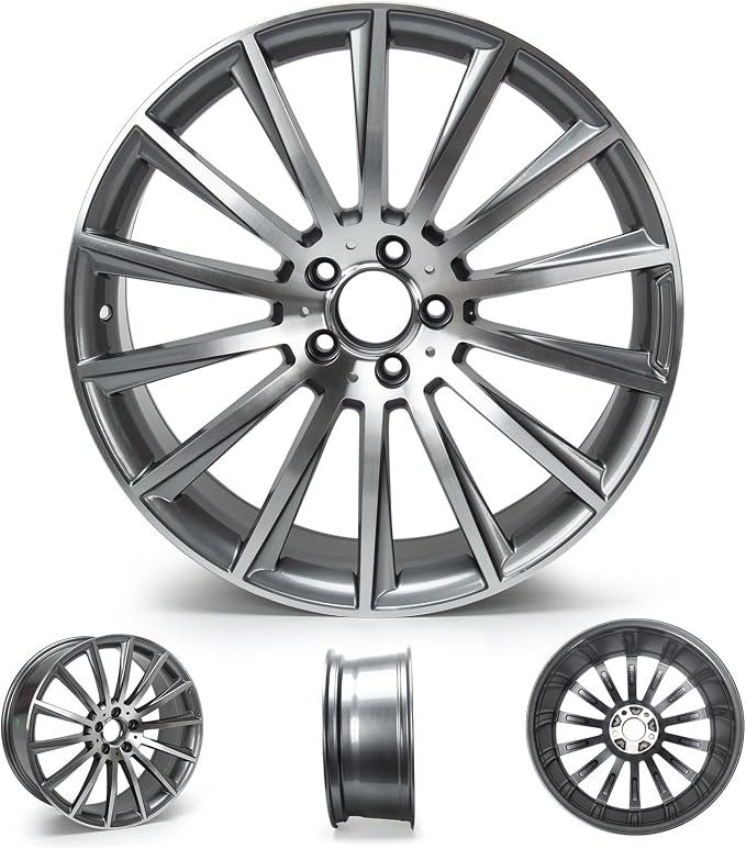 New 20x8.5" 20 Inch Rear Multispoke AMG Style Aluminum Alloy Wheel Rim Compatible with S500 S550 | OEM Design, Alloy Replacement Wheel, Super Duty Car Rims Replacement, OE Stock Specs