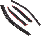 WD2-474 Dark Smoke 4 Pcs Set Window Visor (Outside Mount) Deflector Rain Guard Compatible with 2001-2005 Lexus IS300