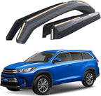 Goodyear Shatterproof in-Channel Window Deflectors for Toyota Highlander 2014-2019, Rain Guards, Window Visors for Cars, Vent Deflector, Car Accessories, 4 pcs - GY008034