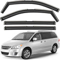 Window Deflectors Smoke Tinted In-Channel Side Window Vent Visor Deflectors Rain Guards Compatible with Routan 2009-2014 - 4pcs. GW0621