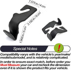 Car Seat Headrest Hooks for Car Back Seat Organizer Hanger Storage Hook Holder for Car SUV Organization Purse Shopping Groceries Bag Handbag, Black, 2 Pack