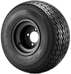 Golf Cart Wheels, 8" 18x8.50-8 Black Steel Golf Cart Tires and Wheels Combo (Set of 4) Fit Club Car, EZGO, Yamaha, 4 Ply Rubber 4-Lug Lawn Mower Tires & Rims Assembly, 800 lbs Load, All-Terrain