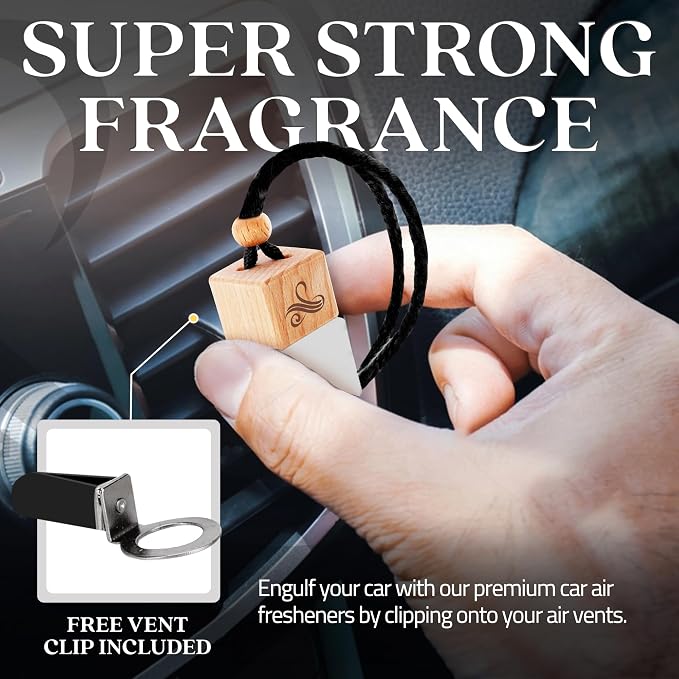 Inviktus Car Air Freshener for Men | Long Lasting Car Cologne | Automotive Scent Perfume | Vent Clip Auto Air Freshener | Odor Eliminator Technology | Car Scents by