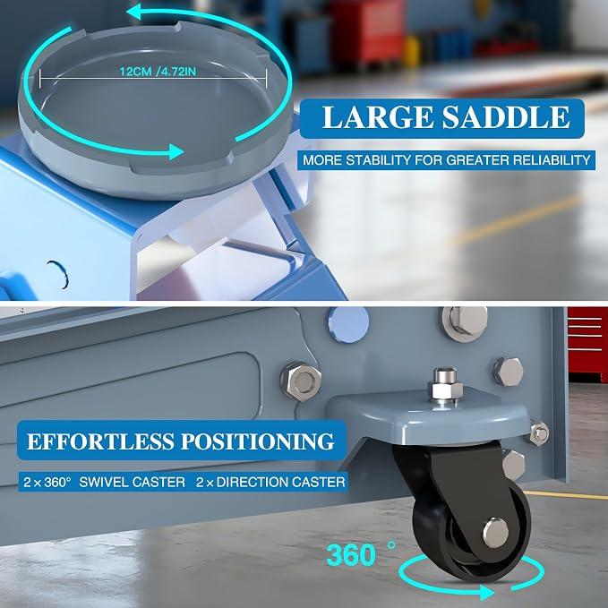 Floor Jack,3 Ton Capacity Fast Lift,Carbon Steel with Wheels car Jack,Heavy Car Floor Jack Max Lift Height 18.15",Providing Stable Support for Various Cars,Blue
