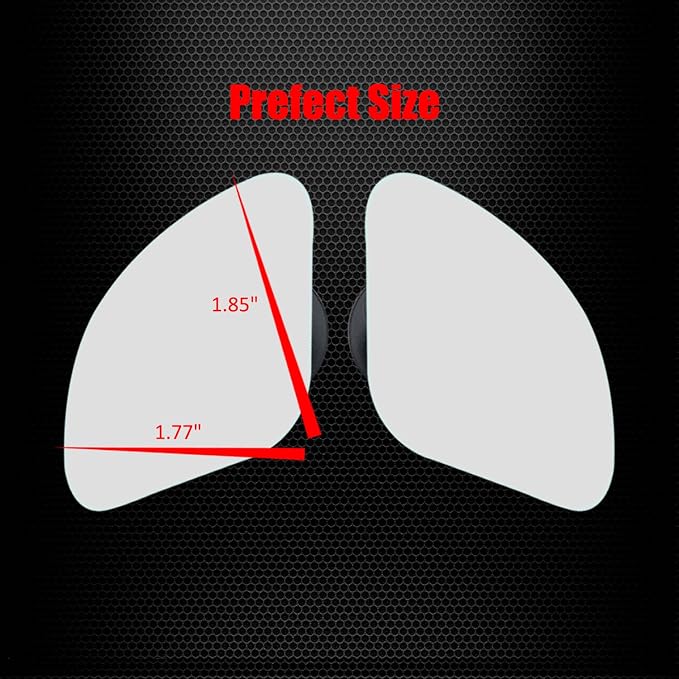 Blind Spot Mirror, Frameless HD Glass Convex Wide Angle Stick on Rearview Blindspot Mirror for Car Side Mirror Blind Spot (Fan, Small, Pack of 2)
