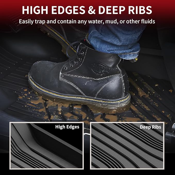 Floor Mats for Hyundai Tucson 2026 2025 2024 2023 2022 (Not for Hybrid & PHEV), Custom Fit TPE All Weather Floor Liners 1st & 2nd Row Car Mats Accessoires for Hyundai Tucson 2022-2026, Black