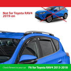 Goodyear Shatterproof in-Channel Window Deflectors for Toyota RAV4 2013-2018, Rain Guards, Window Visors for Cars, Vent Deflector, Car Accessories, 4 pcs - GY003486