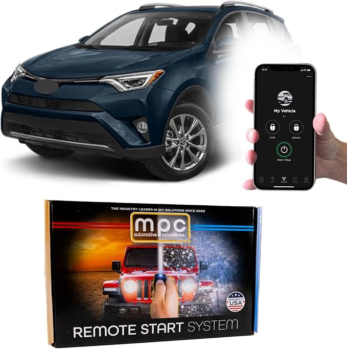 MPC Phone App Remote Start Kit Compatible with Toyota RAV4 2013-2018 | Plug and Play | Phone App Included | Unlimited Range | 10 Minute Install | Tech Support Included