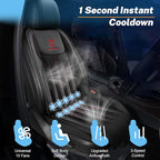 Cooling Car Seat Cushion Front Seat,12V&24V Cooling Seat Cover for Cars with 10 Fans,Cooled Seat Cover for Car SUV Truck Universal Fit (Black)