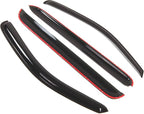 Outside Mount Window Vent Visors Rain Guards Compatible with Nissan Pathfinder 2005-2012 | Side Window Wind Deflectors Rain Shields | Smoke Tinted, 4 Pcs Set, DGWV-350