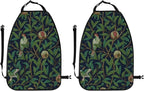 William Morris Pomegranate Fruit And Bird Car Seat Back Kick Protectors Kick Mats With Storage Pockets For Vehicles To Protect From Dirt Mud Scratches 2 Pack
