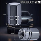 4PCS Tire Valve Stem Caps, with Rubber O-Ring, Corrosion Resistant Leak-Proof, Aluminum Alloy Universal Wheel Valve Covers for Cars, SUV, Trucks, Bikes, Motorcycles, Bicycles(Gray)
