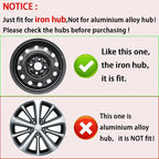 Hubcap Wheel Covers Hub Caps 15 Inch Set of 4 Black Universal Wheel Rim Cover R15 Stylish Car Decor Wheel Covers for Toyota Camry Nissan Mazda (black-04-TT, 15 inch)