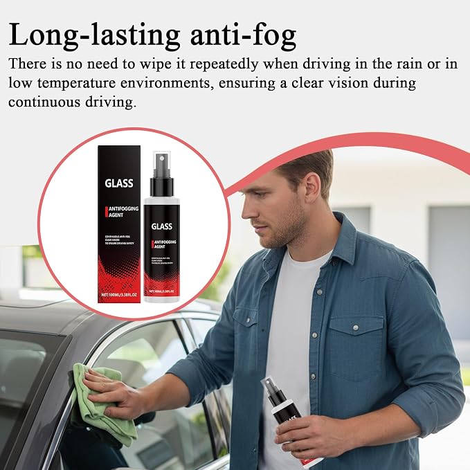 Windshield Anti Fog 100ml Glass Polishing Defogger | Vehicle Glasses Cleaner for Goggles Mirror Automotive Shower Motorcycle Vehicle Truck Interior
