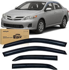 Window Rain Guards for Toyota Corolla 2009 2010 2011 2012 2013, Out-Channel Window Visors Vent Wind Deflectors-4PCS