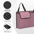 Car Trunk Organizer, Waterproof Collapsible Cargo Bag with 4 Pockets,Backseat Hanging Large Storage with Adjustable Straps, Sturdy Space Saver Frees Trunk Floor for SUV, Truck (Pink)