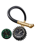Tire Pressure Gauge for Cars with Large 2" Dial, Solid Brass with Rubber Hose, Air Bleeder Valve, ANSI B40.1, 0-60PSI