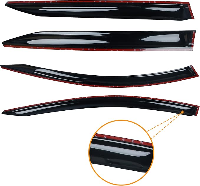 Window Rain Guard for Kia Sportage 2023 2024 2025 2026 LX EX SX Prestige X-Pro X-Line Tape-On Shatterproof Sun Smoke Guard Vent Visor Side Wind Deflectors Accessories for Kia Sportage 2023-2026