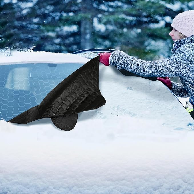 Car Windshield Cover for Ice and Snow Compatible with Toyota 4runner Tacoma Mazda CX30 CX5 CX50 Hyundai Tucson Kia Sportage Pickup Trucks Anti-Snow Cover Frost Shield with Side Mirror Covers