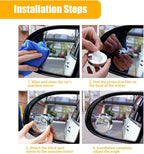 2 PCS Car Reversing Blind Spot Mirror, 2.16" x 0.39" High-definition Glass 360° Large Viewing Angle Round Mirror, Self-adhesive ABS Anti-collision Shell, Compatible with Most Models (Silver)