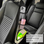 Car Seat Side Storage Pocket, Car Multifunctional Seat Organizer Hanging Bag, Auto Mobile Phone Wallet Sunglasses Mesh Net Pocket, Auto Accessories for Cars SUVs Trucks (Beige, 2PCS)