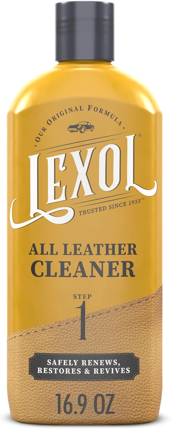All Leather Cleaner 16.9 oz – Deep Cleaning formula for car interior, couches, furniture, shoes, boots, purses, jackets, gloves, saddles and motorcycle gear