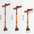 Showvigor Extendable Snow Brush and Ice Scraper for Car, 30"-35"-39" Adjustable Long Handle & 4.3" Ice Chipper, 360° Pivoting Brush Head & Comfortable Antiskid Grip