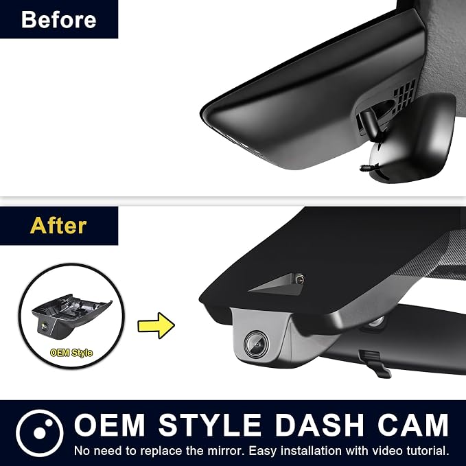 mangoal 4K Dash Cam for Toyota Corolla Gen12 E210 2023-2026 (Model A) | LE SE XLE XSE Hybrid Hatchback etc, Integrated OEM Look, 2160P UHD Video, App & WiFi, Loop Recording, GPS, 64GB Card