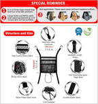 Car Organizer Between Front Seats, Purse Holder, Dog Barrier, Mesh Net Bag | Car Accessories, 3 Layers Net 2 Pockets Storage Bag, Purse Handbag Holder, Backseat Kid Pet Barrier, Black, Patented