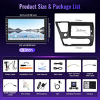 5G Wifi 8-core 4G+64G Car Stereo for Honda Civic 2013-2017 with 9-Inch 1280P QLED Touchscreen Wireless Carplay Android Auto OTA, Bluetooth 5.1 Car Radio DSP/Hi-Res Audio WIFI SWC GPS AHD Backup Camera