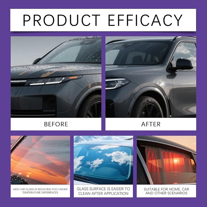 Glass Anti Fog Spray for Car Windshield, with Fast Defogging Formula, 100ml, Glass Cleaner Spray, Truck Interior Cleaner, Long-Lasting Protection,for Window Goggles Mirror Windshield Automotive