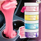 Car Cleaning Gel Reusable Car Clean Putty 4Pack - Universal Car Interior Cleaner Slime for Keyboard Cleaner,Cute Car Cleaning Accessories, 4 Fragrances,Dust Remover Gifts for Men & Women