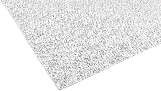 The Edgeless Pearl - Professional Microfiber Detailing Towel for Ceramic Coating, Leveling & Sealant Removal, Scratch-Free & Tagless, 320gsm, 16x16 inches, Ice Grey - 12-Pack