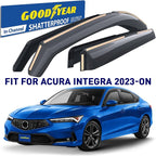 Goodyear Shatterproof in-Channel Window Deflectors for Acura Integra 2023-2026, Rain Guards, Window Visors for Cars, Vent Deflector, Car Accessories, 4 pcs - GY008401