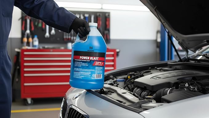 (6 Gallons) - Power Blast Windshield Washer Fluid, -20°F Protection, Blue, 1 Gallon Jug, Ready to Use (6 GALLONS, Blue Power Blast -20°F)