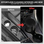 Car Trash Can with Lid, Leakproof Mini Garbage Bin for Car Cup Holder, Small Trash Can for Vehicle, Home & Office - Includes 30 Bags, Easy Clean (Black)