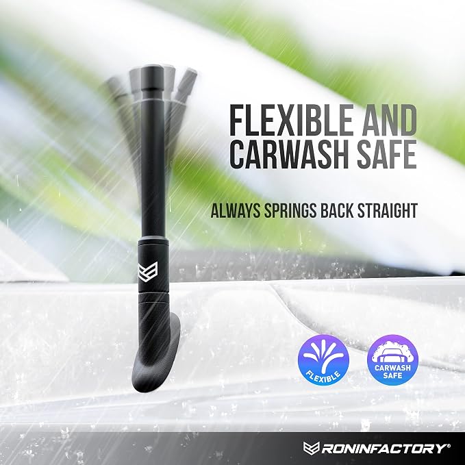 Truck Antenna for Chevy Silverado & GMC Sierra Accessories (2014+) - Carwash Safe Short Replacement Antenna (5 Inch Flexible)