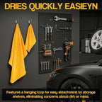 4 Pack Twisted Loop Car Drying Towel, 36x24 in Car Towels Cleaning Supplies, Reusable Shammy Quick Dry Cloth for Carwash, for Auto, Boat, Kitchen, Windows & Bathroom（Yellow）