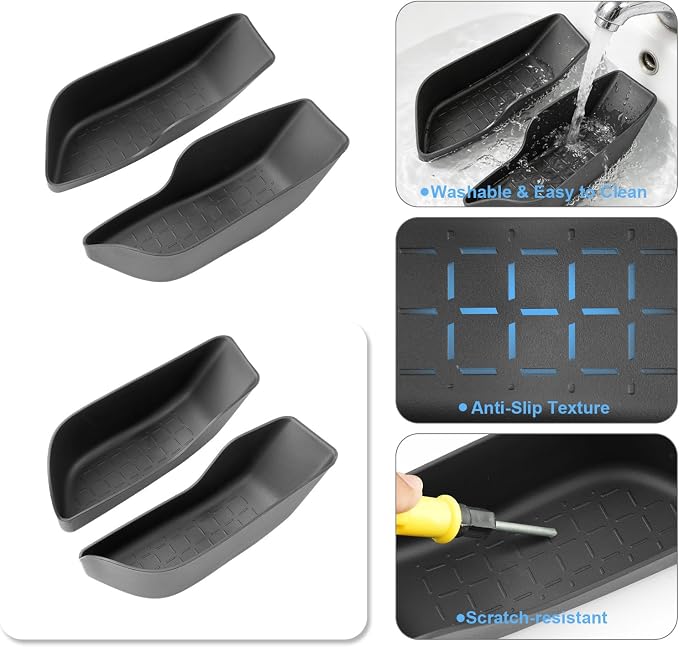 (4Pack) 2026 RAV4 Door Pocket Tray for Toyota RAV4 (LE/SE/XLE Premium/Woodland/XSE/Limited), Durable Door Slot Pocket Insert 2026 RAV4 Accessories