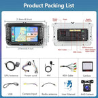 2G+64G Android for VW Jetta Seat Passat Tiguan CC Golf Skoda Double Din Car Stereo with Wireless Carplay/Android Auto 7 Inch HD Touchscreen Head Unit