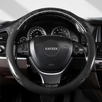 16 inch Steering Wheel Cover for Ford F150 F250 Ram 4Runner Tacoma | Wood Grain Design with Microfiber Leather, Anti-Slip, Comfortable Grip, Easy to install