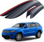 Goodyear Shatterproof Side Window Deflectors for Jeep Grand Cherokee 2011-2021, Tape-on Rain Guards, Window Visors for Cars, Vent Deflector, Vent Visor, Car Accessories, 4 pcs. - GY008845