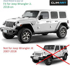 in-Channel Incredibly Durable Rain Guards for Jeep Wrangler JL 2018-2026/Gladiator 2020-2026, Original Window Deflectors, Vent Window Visors, Vent Deflector, 4 pcs. - 618405