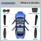 Farmogo Door Side Storage Box for Tesla Model Y Juniper 2026 | All-weather Waterproof TPE Front & Rear Slot Pocket Liners for Tesla Model Y Accessories (1:1 Custom Design)