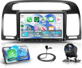 4G+128G Android 15 Car Stereo for Toyota Camry 2000-2006, 9 Inch Incell Touchscreen with Physical Buttons, Wireless CarPlay Android Auto GPS Bluetooth 5G-WiFi EQ SWC Type-C Backup Camera